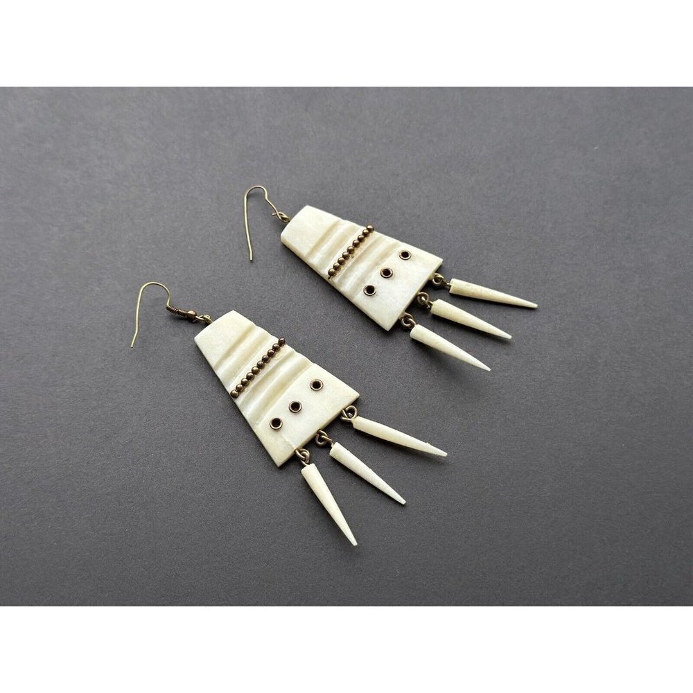 African Ethnic Plastic Dangle Drop Earrings